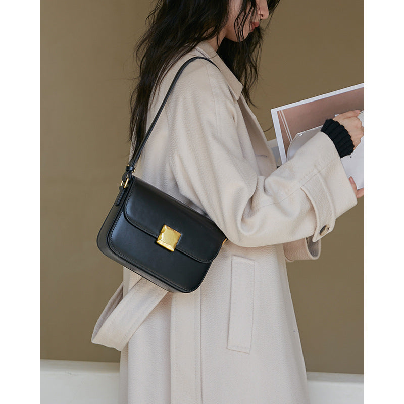 Women's High-grade Niche Genuine Leather Fashion Underarm Shoulder Bags