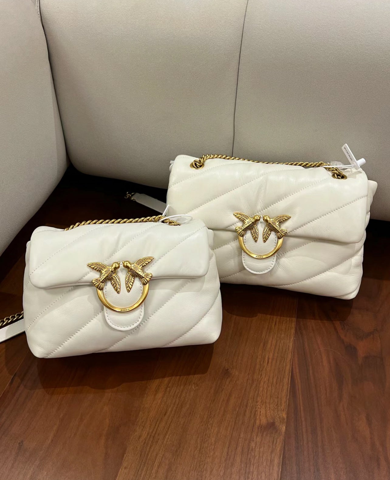 Women's Sheepskin High Quality Swallow Puff Pillow Crossbody Bags