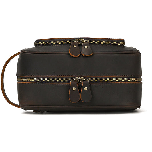 Women's & Men's & Vintage Leather Storage Crazy Horse Men's Handbags