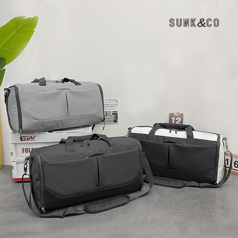 Men's Capacity Fashion Contrast Color Short-distance Yoga Luggage
