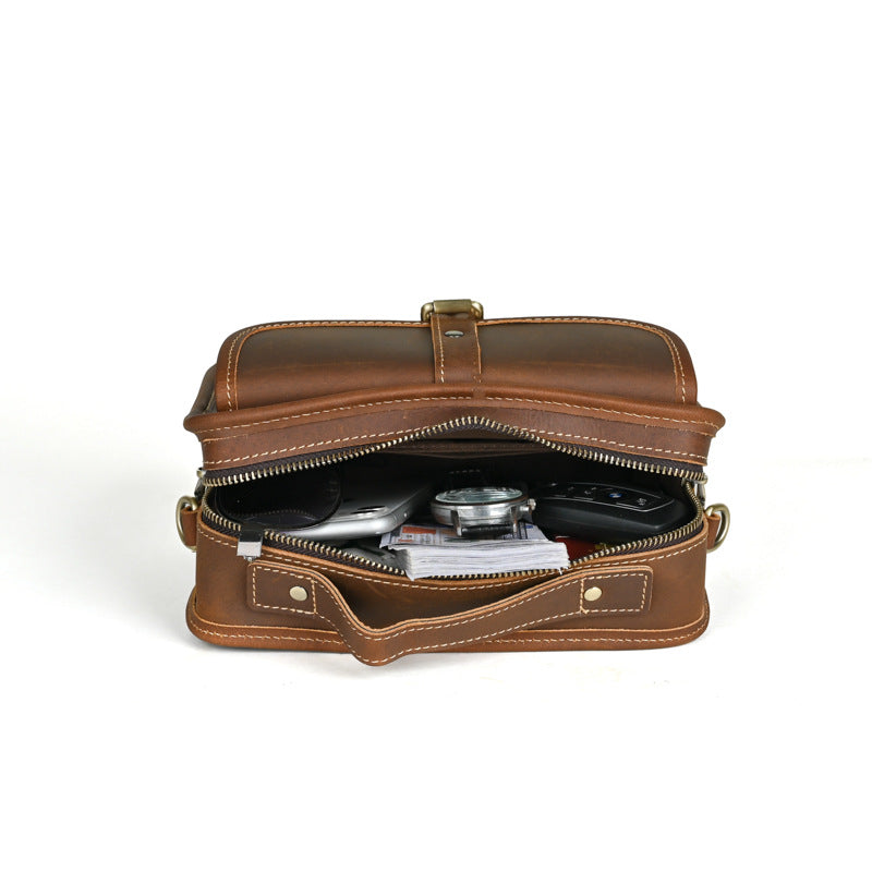 Men's Ancient Hipster Retro Crazy Horse Leather Bags
