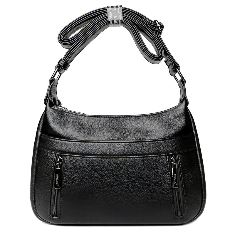 Women's Mother Double Main Soft Leather Large Crossbody Bags