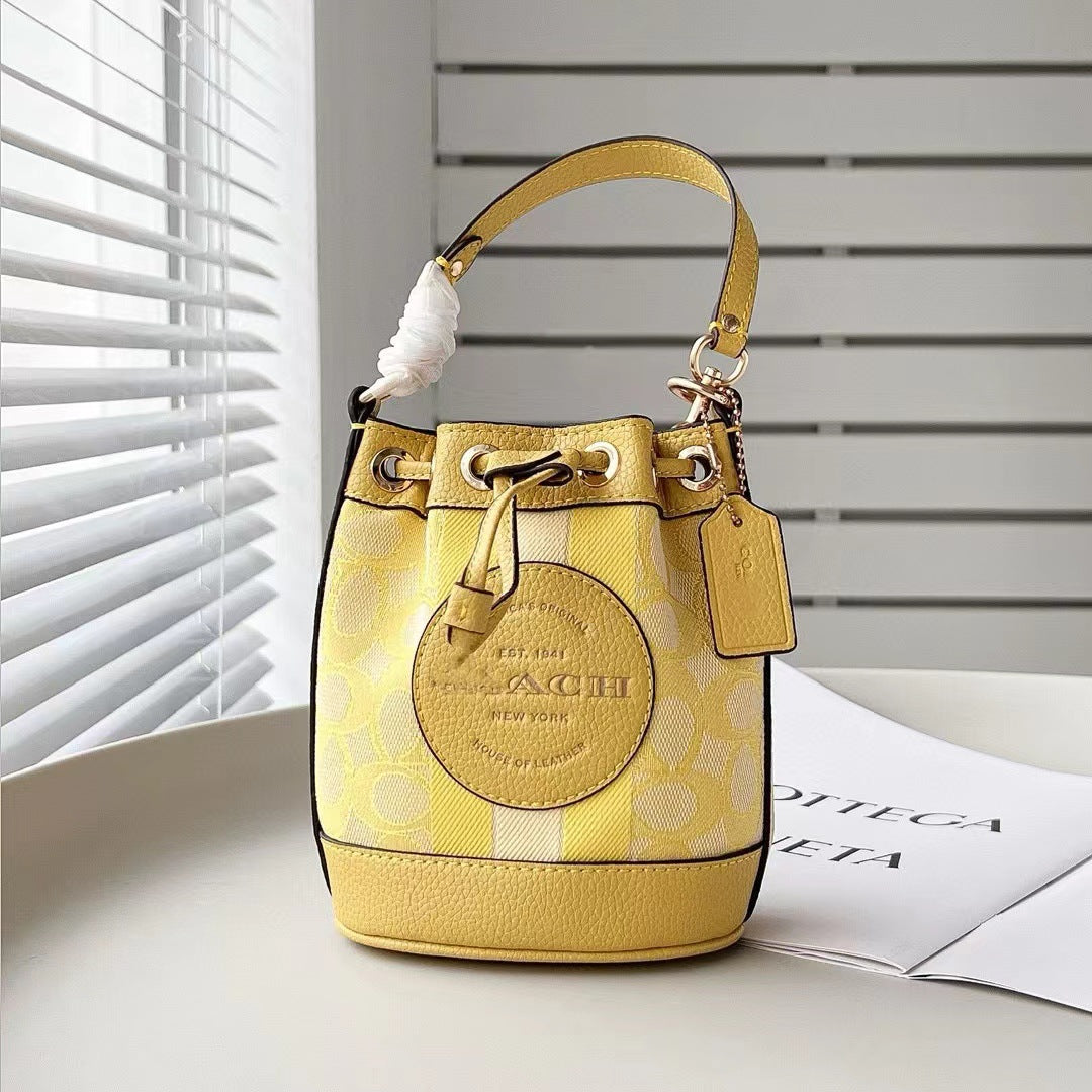 Drawstring Pull String Single Canvas Fragrant Bucket Bags