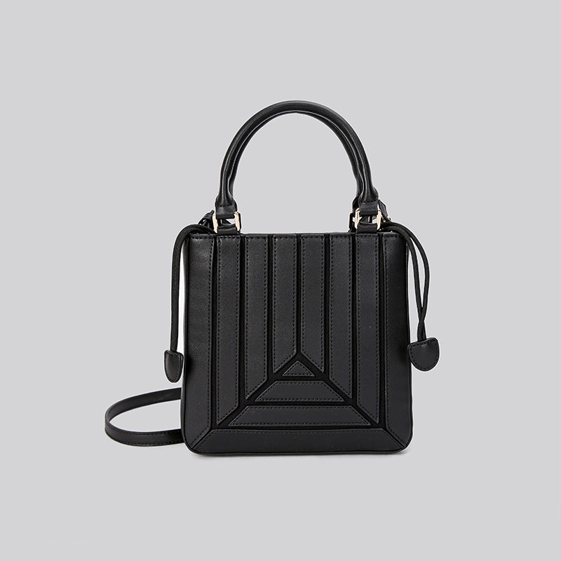 Women's Trendy Fashionable Color Contrast Patchwork Pleated Crossbody Bags