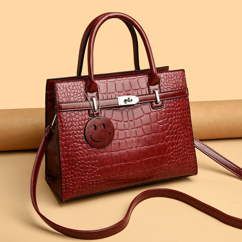 Women's Fashion Portable Three-piece Set Mother Crocodile Shoulder Bags