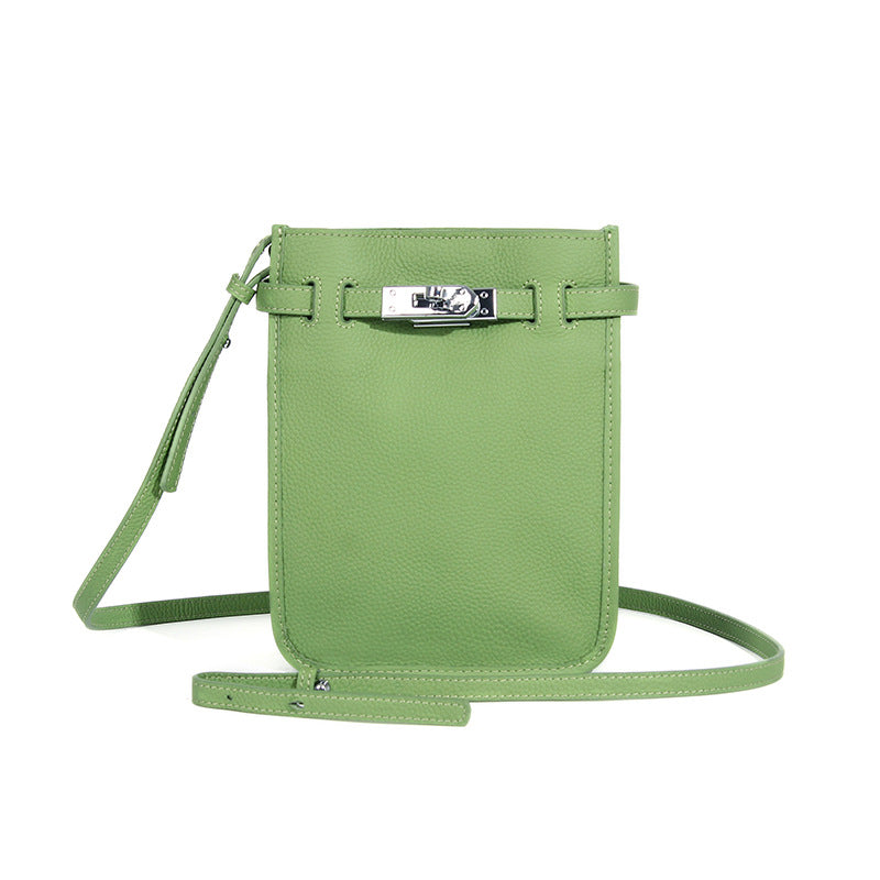 Women's First Layer Cowhide Large Capacity Simple Crossbody Bags