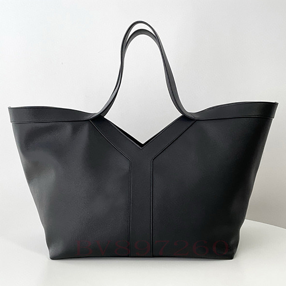 Lazy Loose Feeling Big Female Word Leather Large Capacity Handbags