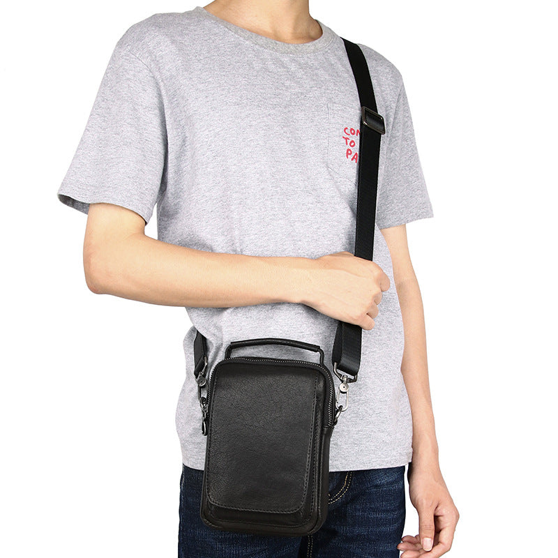Men's Leather Leisure Mini Cowhide First Layer Men's Messenger Bags