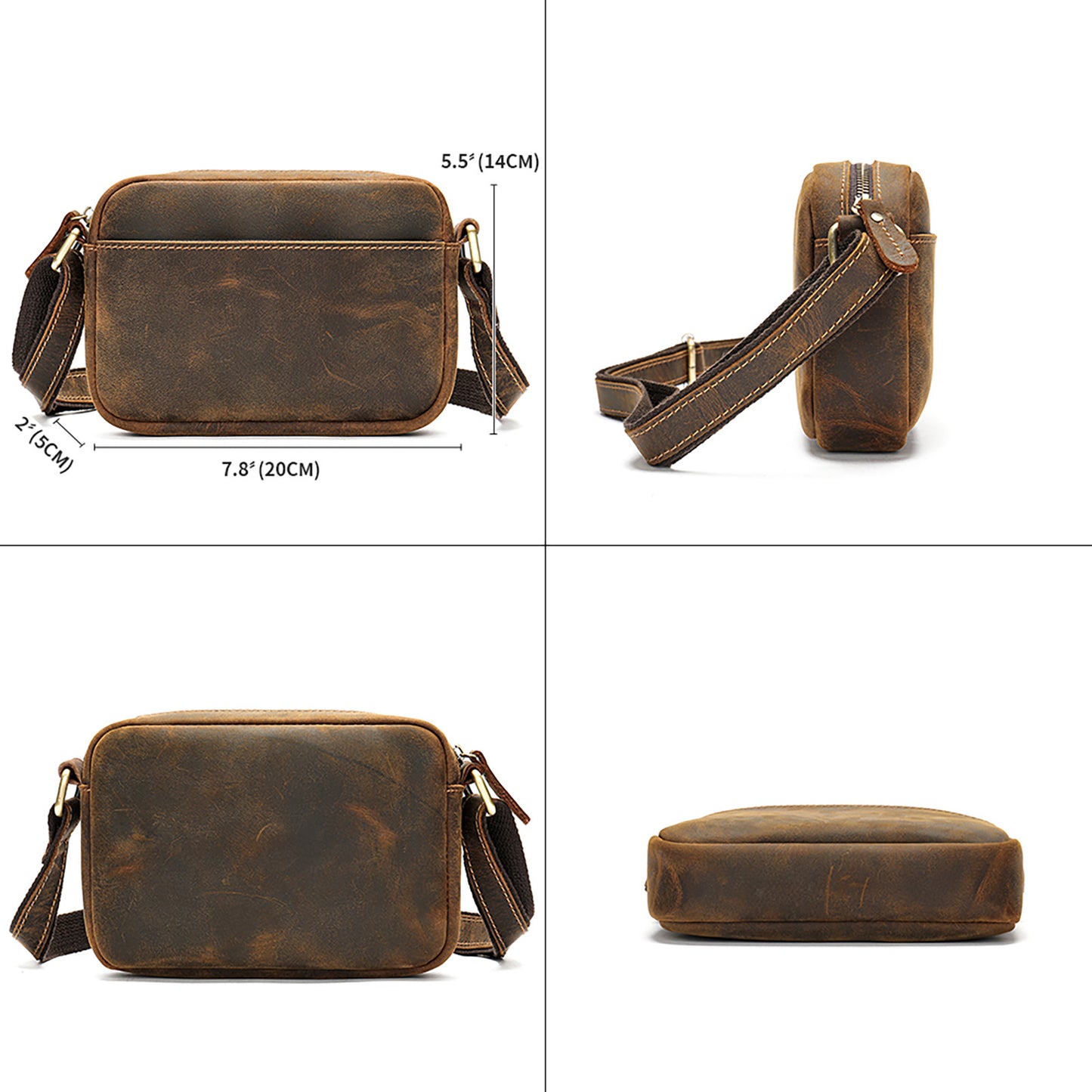 Men's Genuine Leather First Layer Cattlehide Fashion Men's Messenger Bags