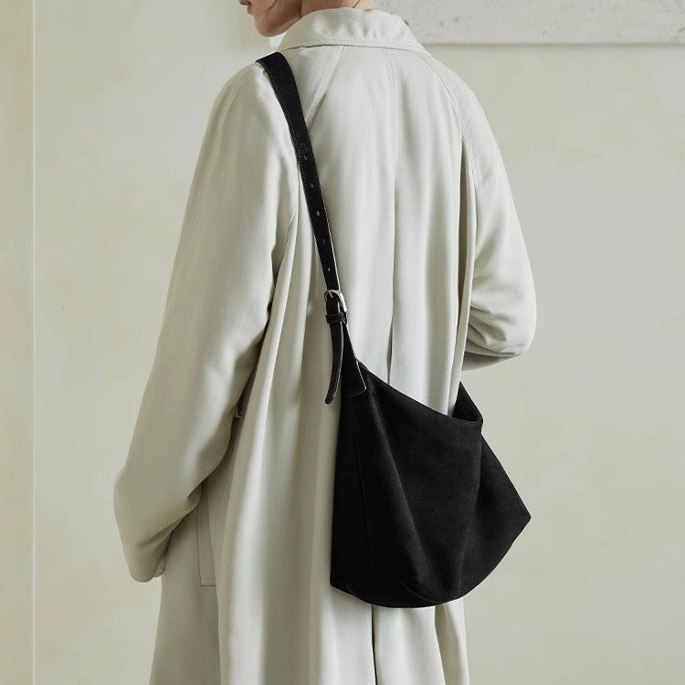 Vegetable Tanned Binaural Deer Leather Comfortable Retro Shoulder Bags