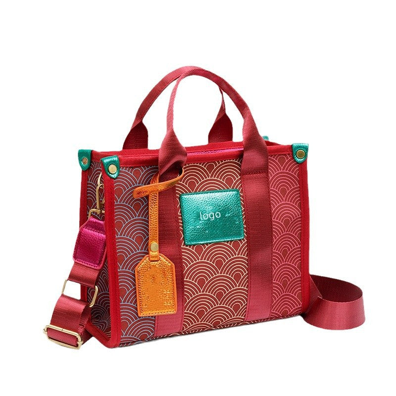 Women's Gradient Color Rainbow Large Capacity Tote Bags