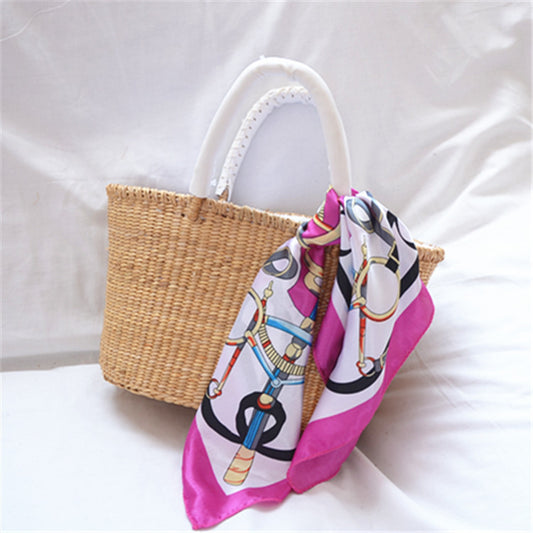 Women's Classic Charming Simple Leather Straw Handbags