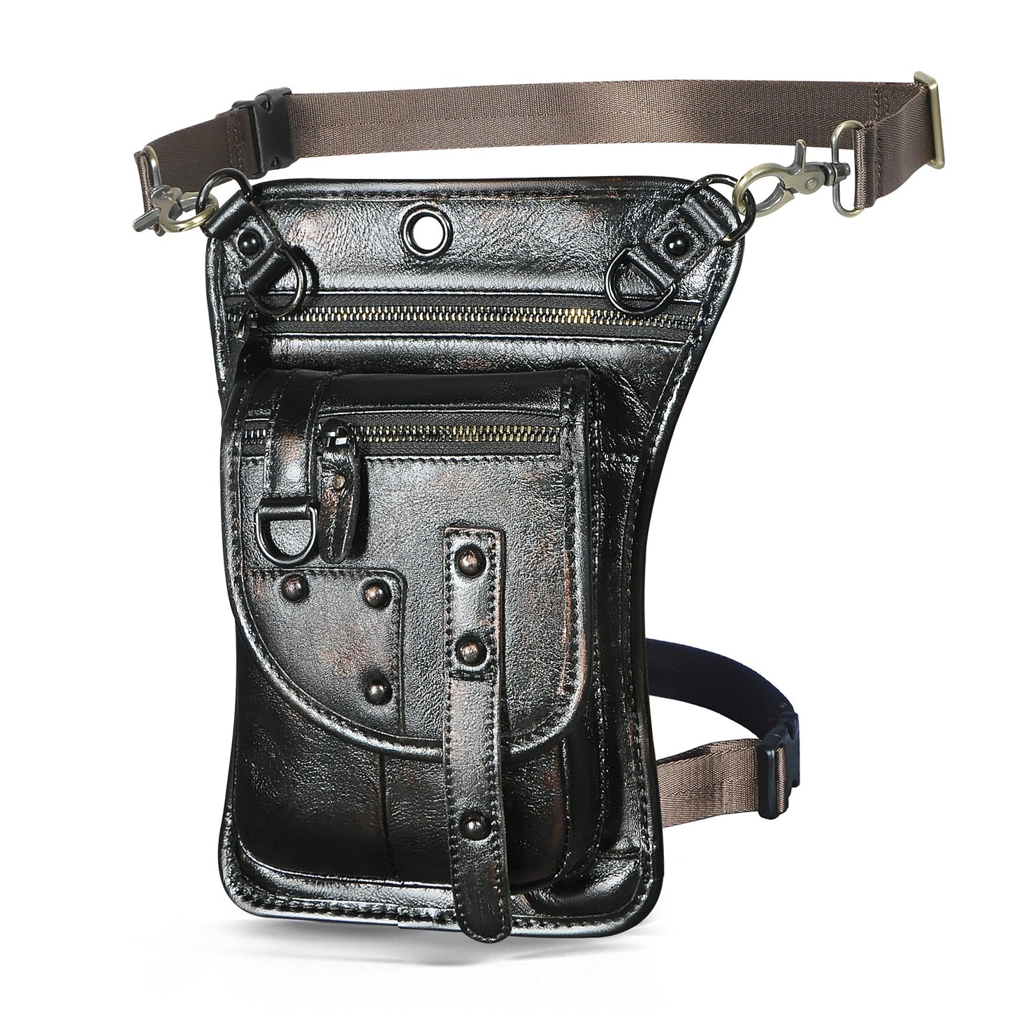 Men's Top Layer Oil Wax Skin Ding Men's Chest Bags