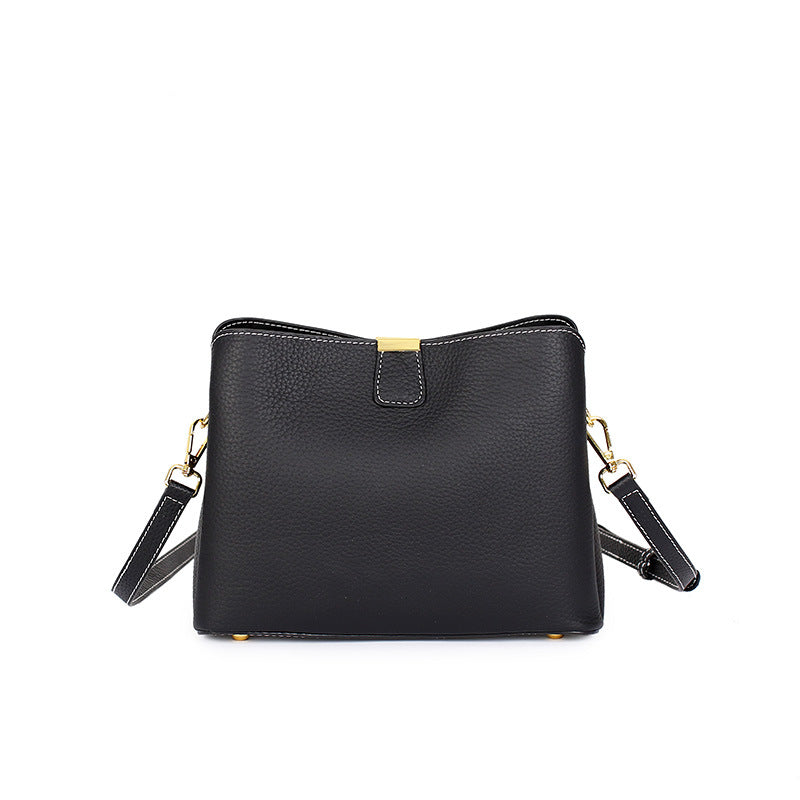 Women's Fashion Cattle Leather Commute Genuine Shoulder Bags