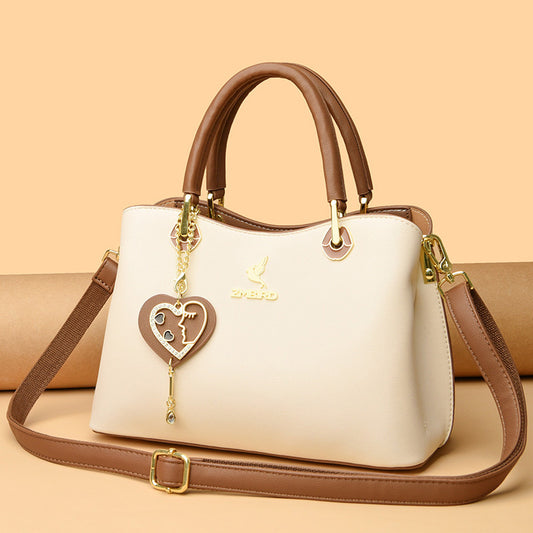 Women's Beautiful Female Fashion Color Contrast Handbags