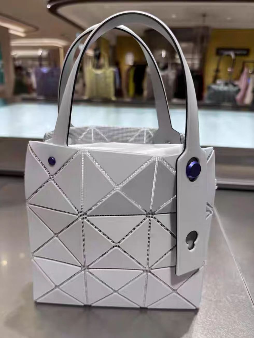 Women's September Underarm Geometric Diamond Pattern Box Shoulder Bags