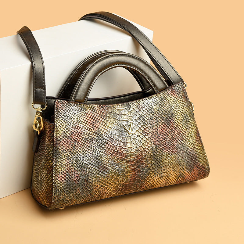 Women's Creative Versatile Snakeskin Pattern Mom Crossbody Bags
