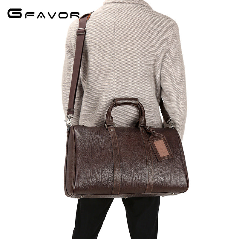 Men's Leather First Layer Cowhide Genuine Travel Bags