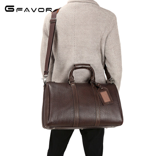 Men's Leather First Layer Cowhide Genuine Travel Bags