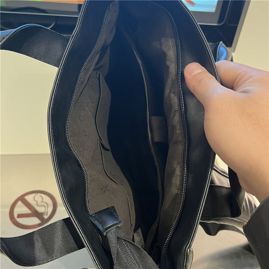 Men's Three Boxes Fashion Soft Leather Male Backpacks
