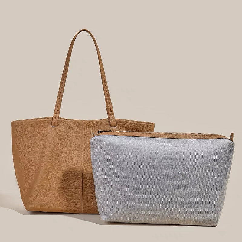 Women's Large First Layer Cowhide Capacity Commuter Tote Bags