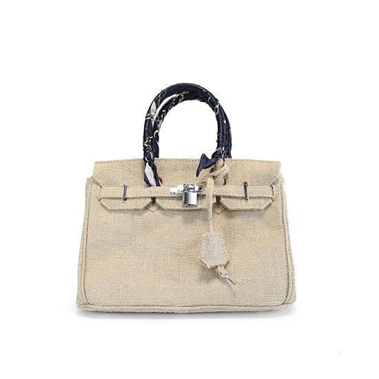 Fashion International Catwalk Vintage Drawstring Jute Handbags