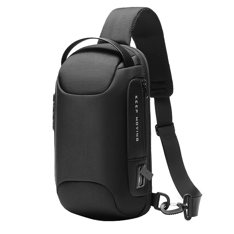 Men's Waterproof Rechargeable Printable Convenient Street Fashion Men's Chest Bags