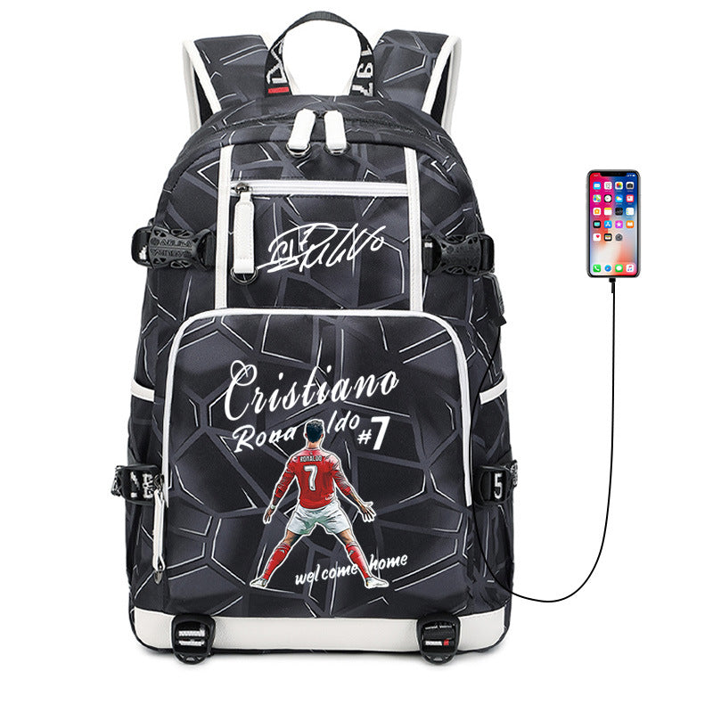 Women's & Men's & Football Star Luo Large Capacity Backpacks