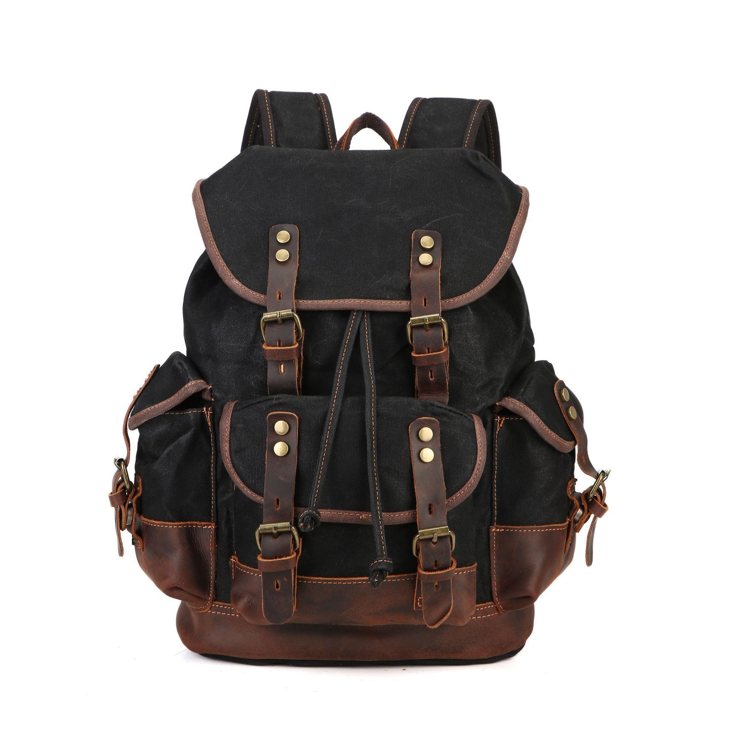 Retro Waterproof Oil Wax Canvas Large Backpacks