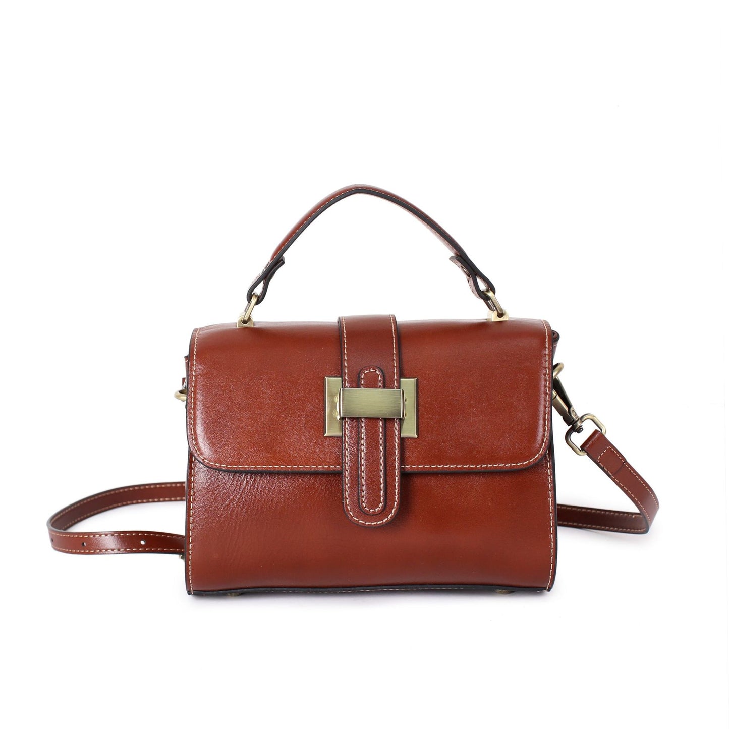 Women's Vegetable Tanned Leather Cowhide Simple Stylish Bags