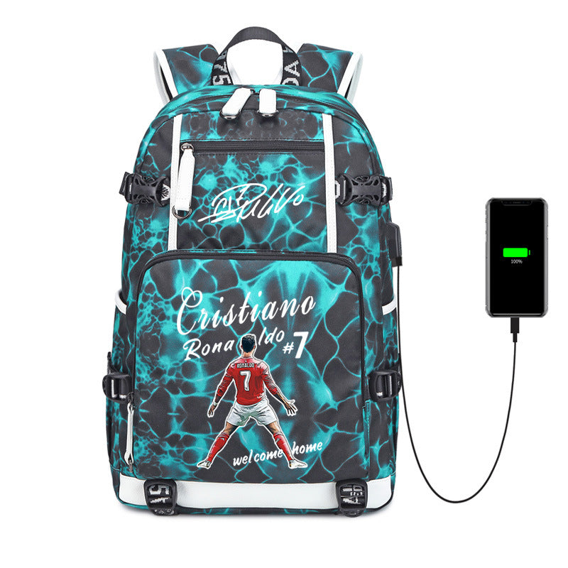 Women's & Men's & Football Star Luo Large Capacity Backpacks