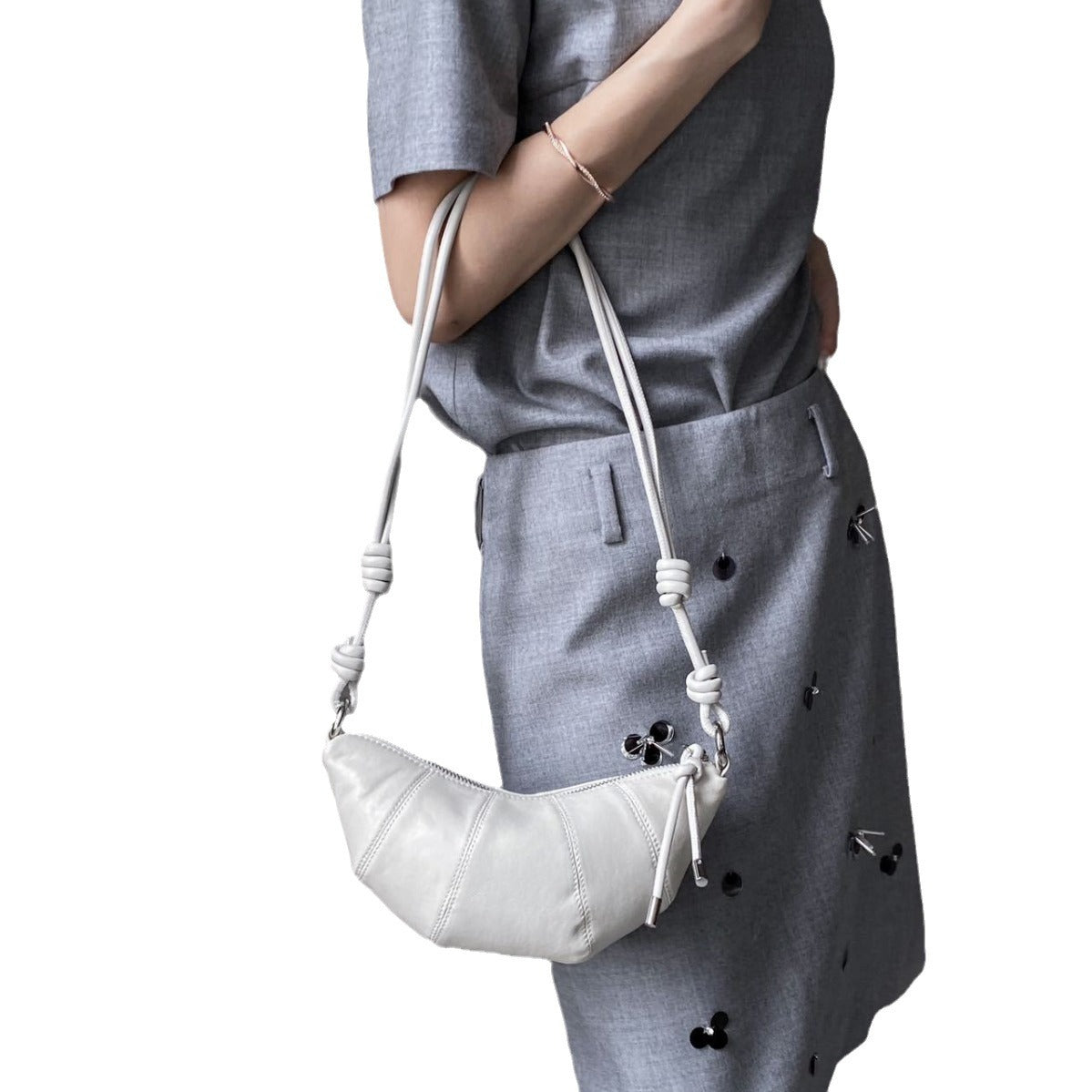 Women's Soft Horn Dumpling For Sheepskin Niche Shoulder Bags