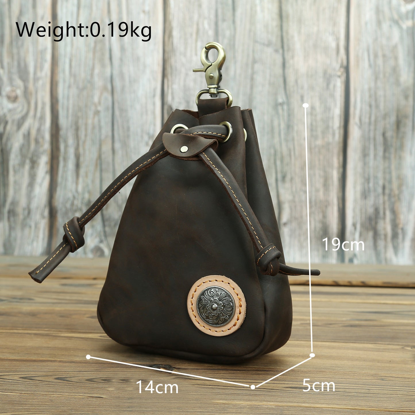 Men's Handmade Retro First Layer Cowhide Cover Men's Waist Packs