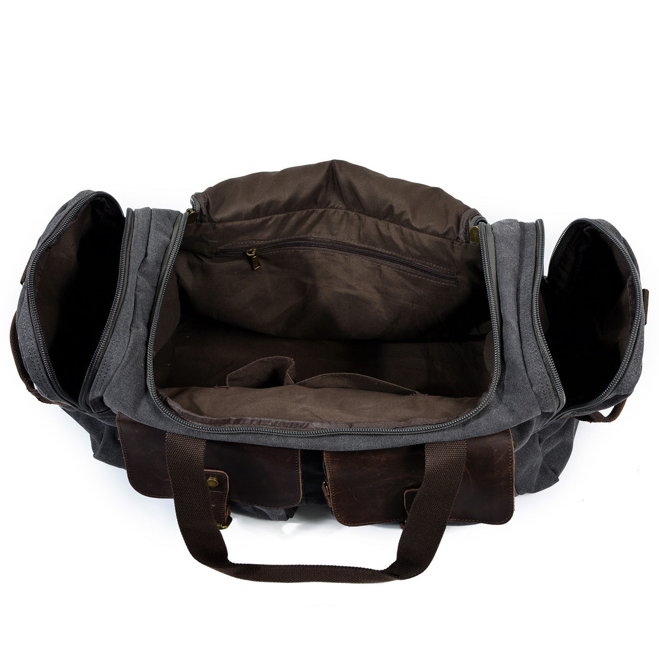 Men's Horse Leather Canvas Traveling Portable Large Capacity Travel Bags