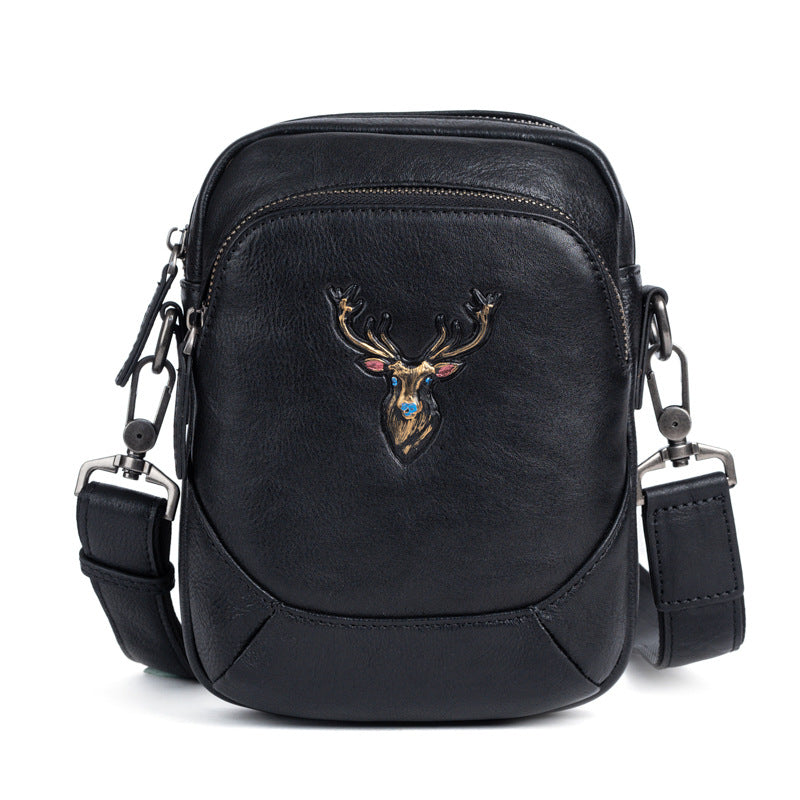 Men's Layer Tree Height Vegetable Tanning Leather Men's Chest Bags