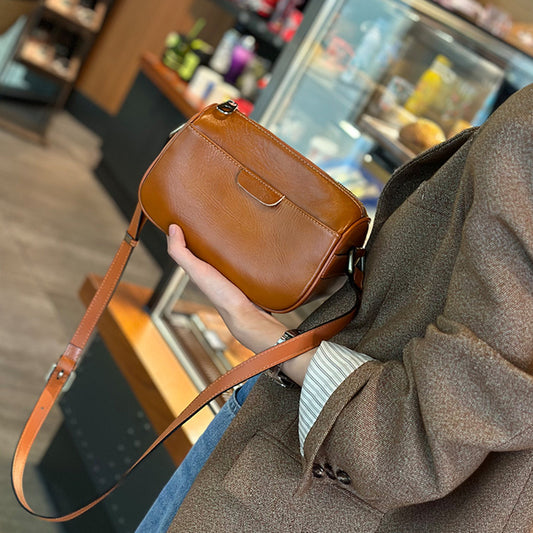 Pure Cowhide Mobile Female Genuine Leather Shoulder Bags