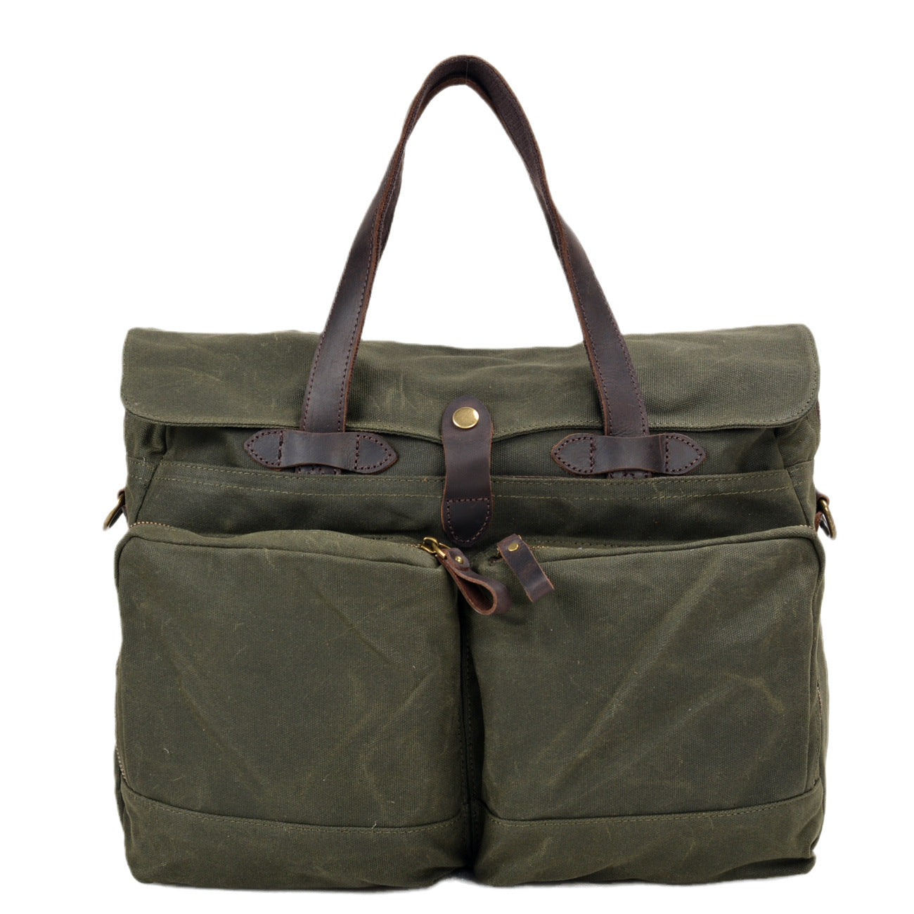 Men's Retro Soft Oil Wax Canvas Business Men's Briefcases