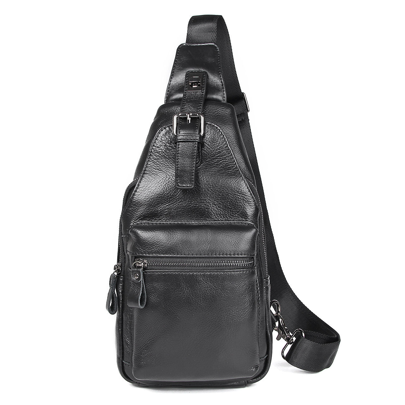 Men's Graceful Classic Leather Vintage Cowhide Men's Chest Bags