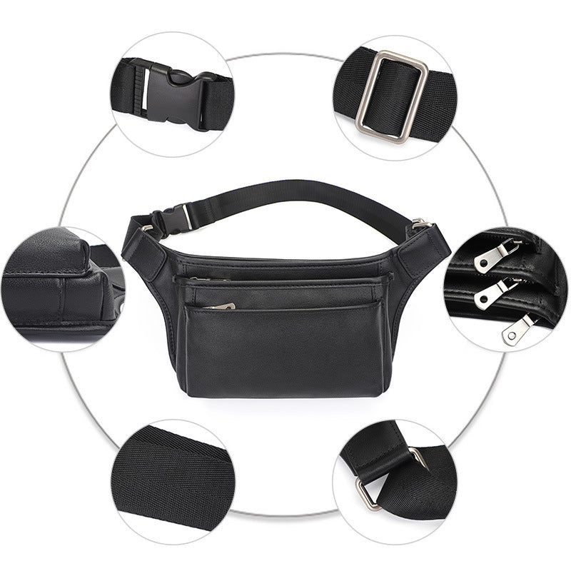 Fashion Leather Pocket Large Capacity Black Bags