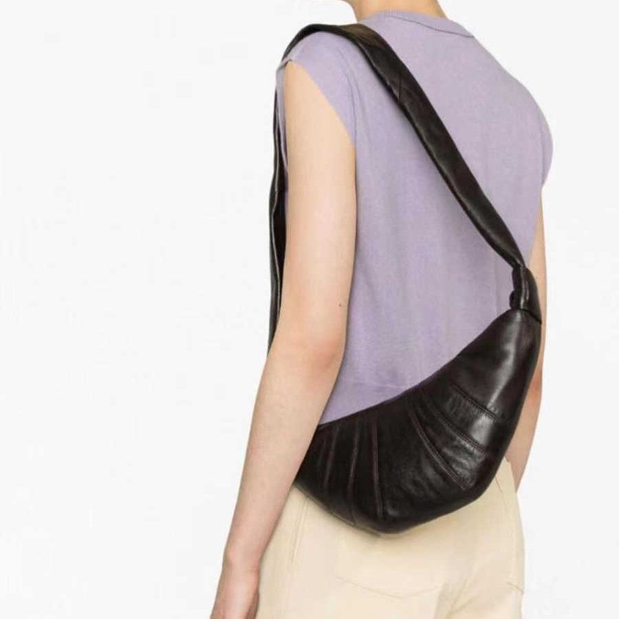 Niche Sheepskin Dumpling Idle Style Croissant Crossbody Bags