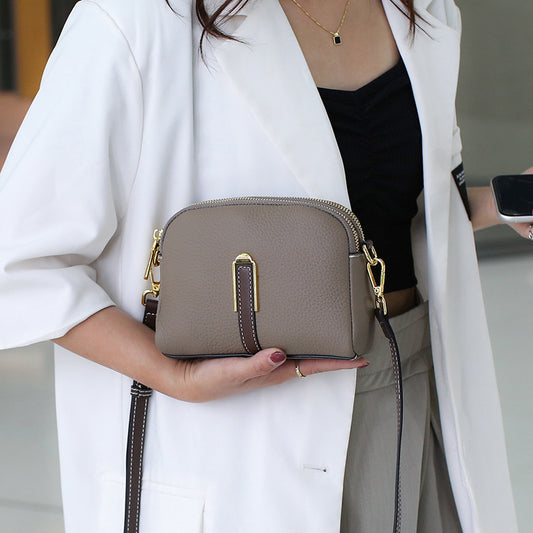 Women's First Layer Cowhide Large Capacity Soft Crossbody Bags