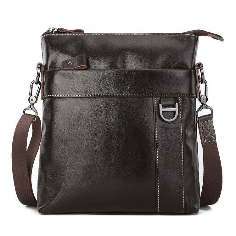 Men's Retro Business Vertical Design First Layer Men's Shoulder Bags