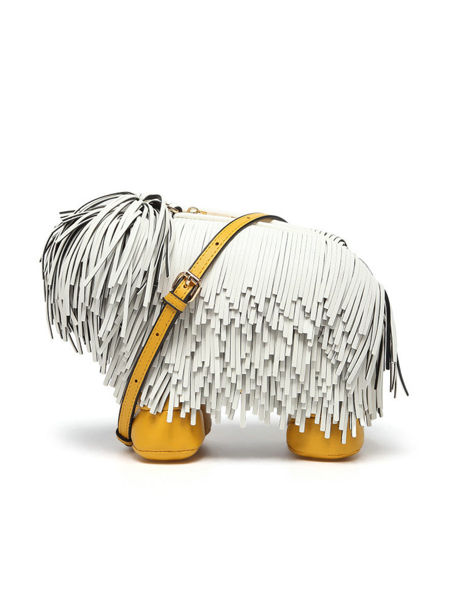 Women's Animal Fashion Tassel Puppy Design Sense Crossbody Bags