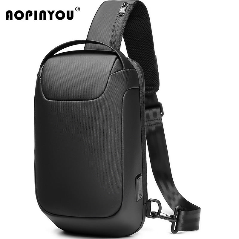 Men's Trendy Business Mobile Passport Document Men's Chest Bags