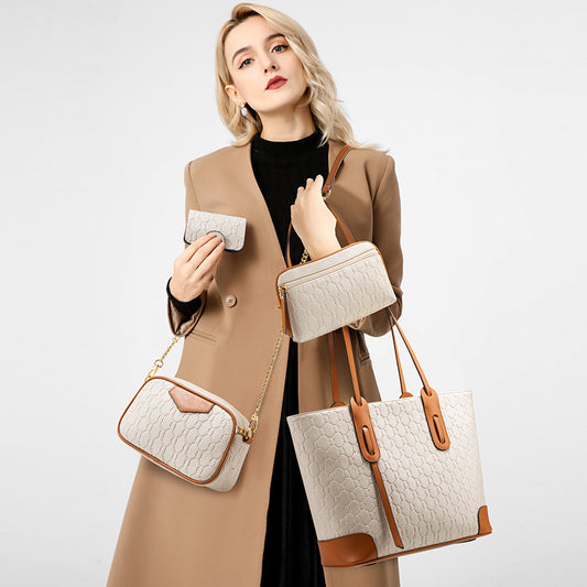 Women's Fashion Large Trendy Capacity Set Mother Shoulder Bags