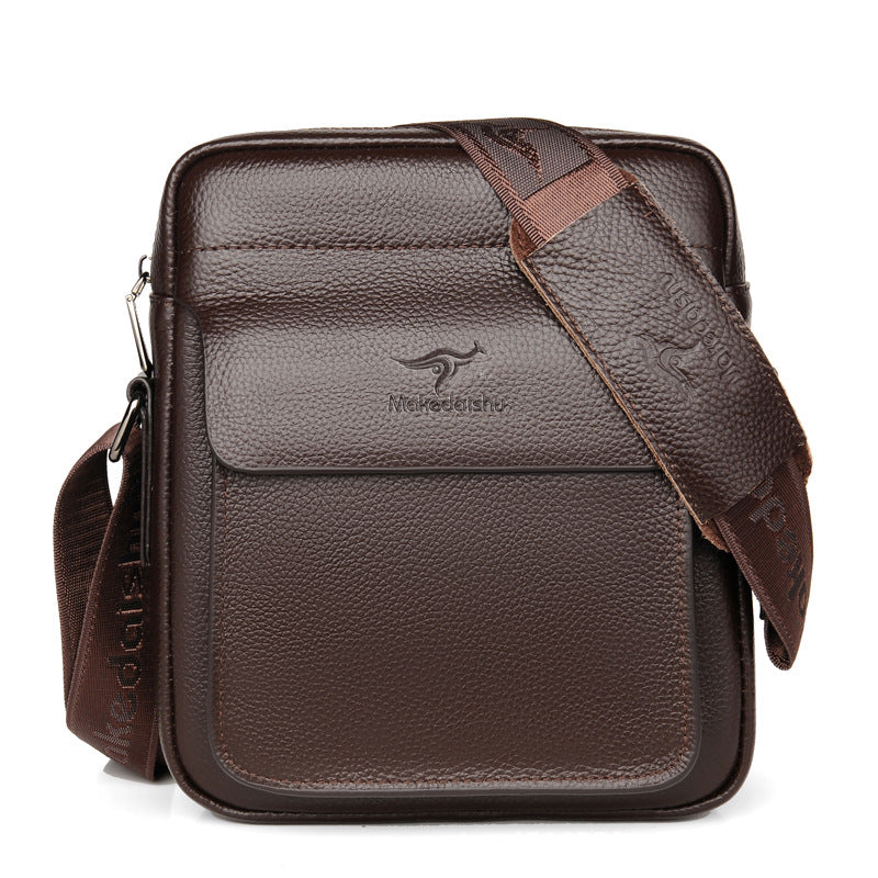 Men's First Layer Cowhide Genuine Leather Business Men's Messenger Bags