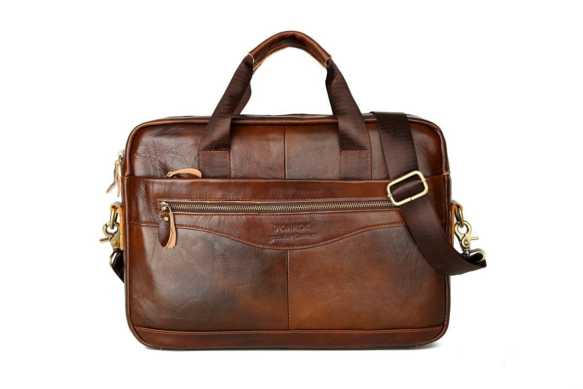 Men's Stylish Popular Creative Cowhide Horizontal Men's Briefcases