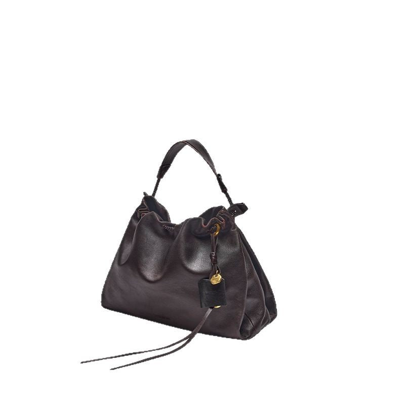 Women's Large Capacity Commuter Leather Garbage Hobo Tote Bags