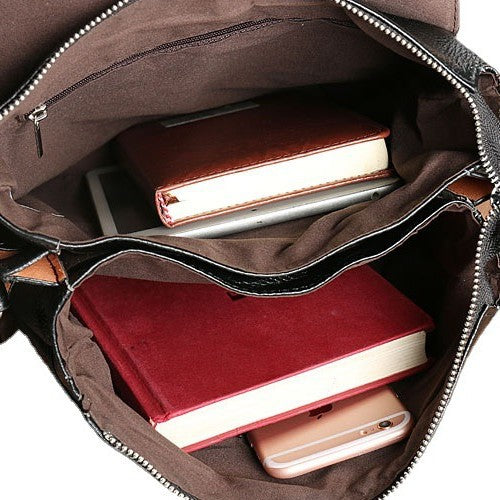 Men's Layer Cowhide Lychee Pattern Business Vertical Men's Shoulder Bags