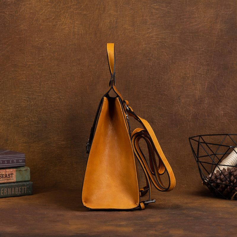 Innovative Leather Chinese Style Retro Embossing Backpacks